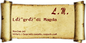 Légrádi Magda névjegykártya